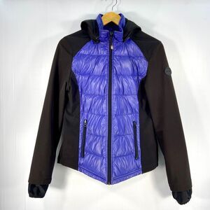 Halifax Traders Packable Down Filled Puffer‎ Jacket Blue Black Womens Medium